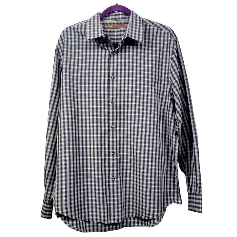 Vintage Perry Ellis Men's Long Sleeve Shirt‎ Size XL